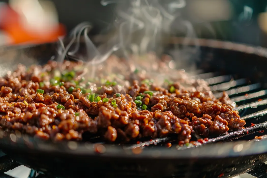 How is bulgogi so tender? Grilling ground beef bulgogi.