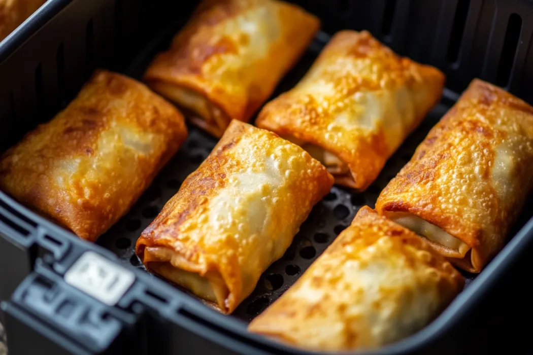 How do you reheat egg rolls so they're crispy?