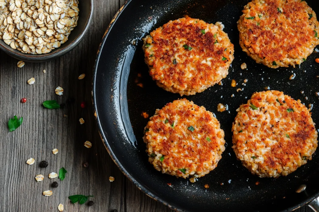 What can I use instead of breadcrumbs in salmon patties? Oat based salmon patties.