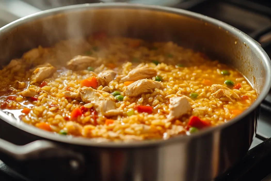 What is arroz con pollo made of?