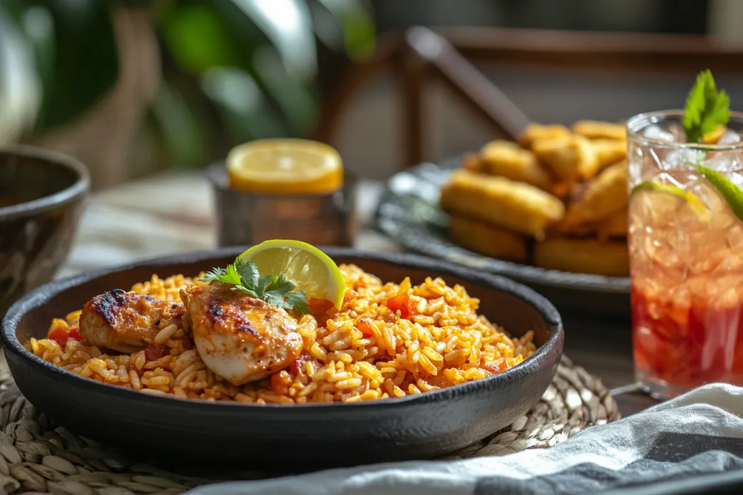 What is the difference between arroz con pollo and paella?