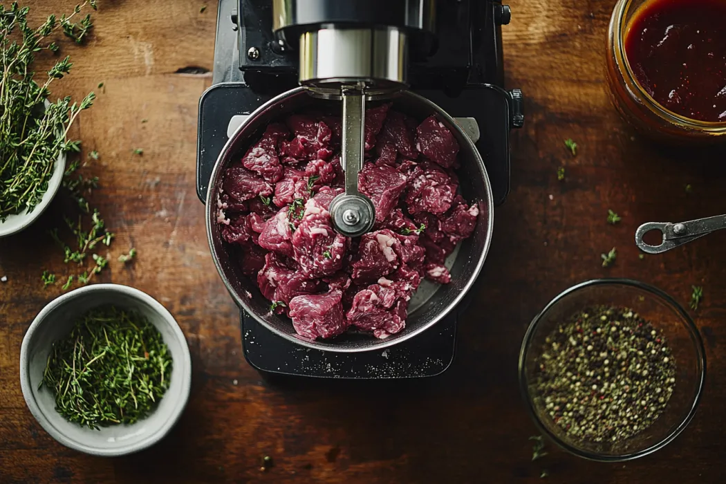 What is the best thing to grind with venison?