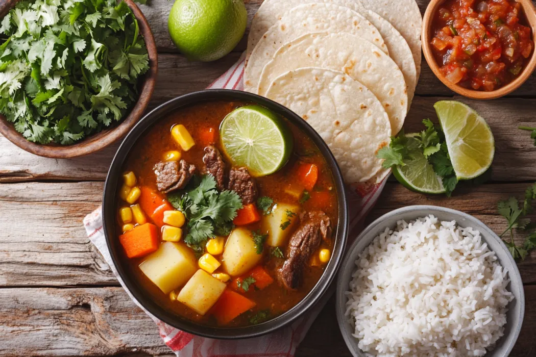 What does Caldo de Res contain?