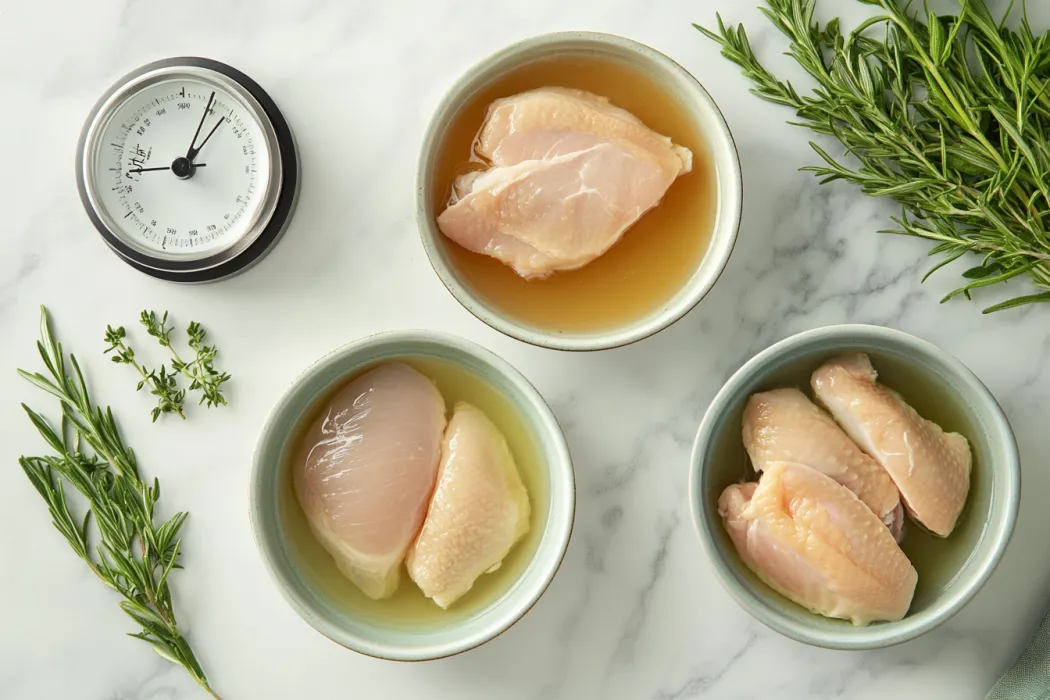 How long do you soak chicken in brine?