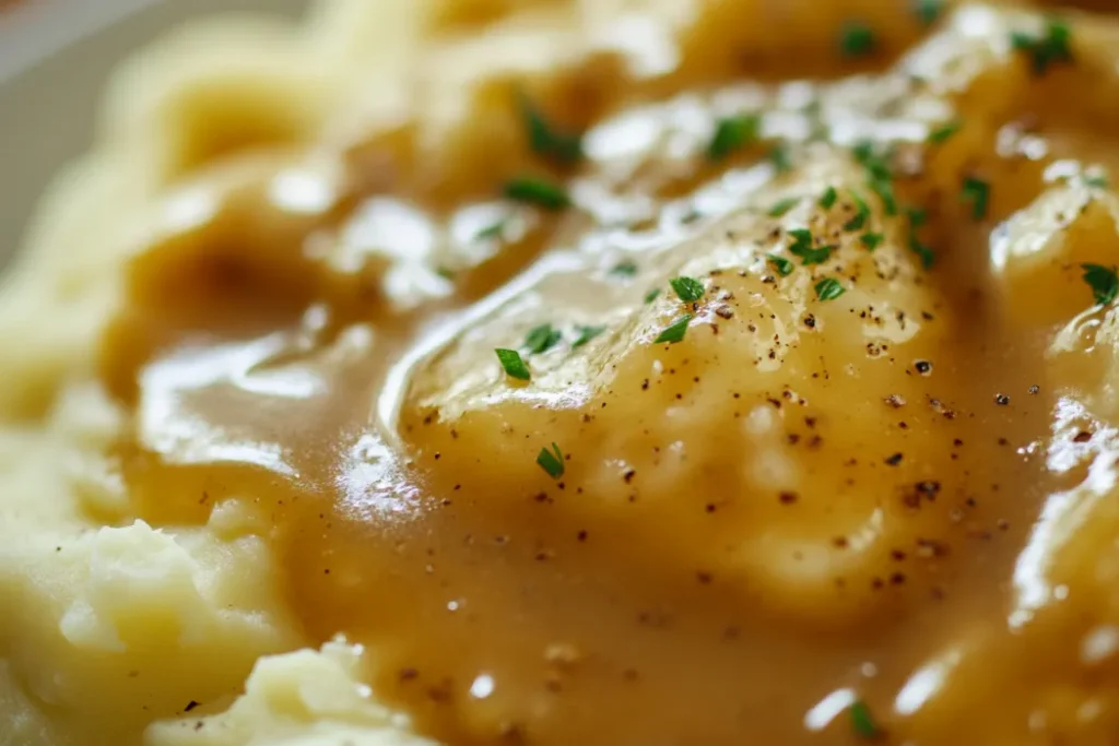 What is chicken gravy made of?