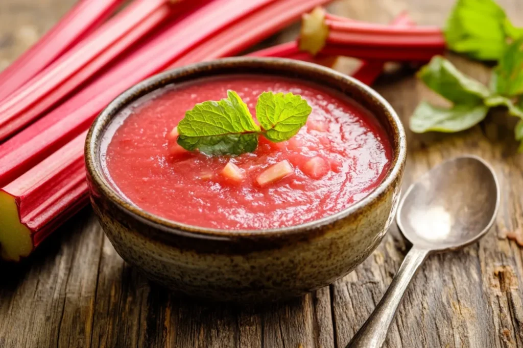 What is rhubarb sauce made of?