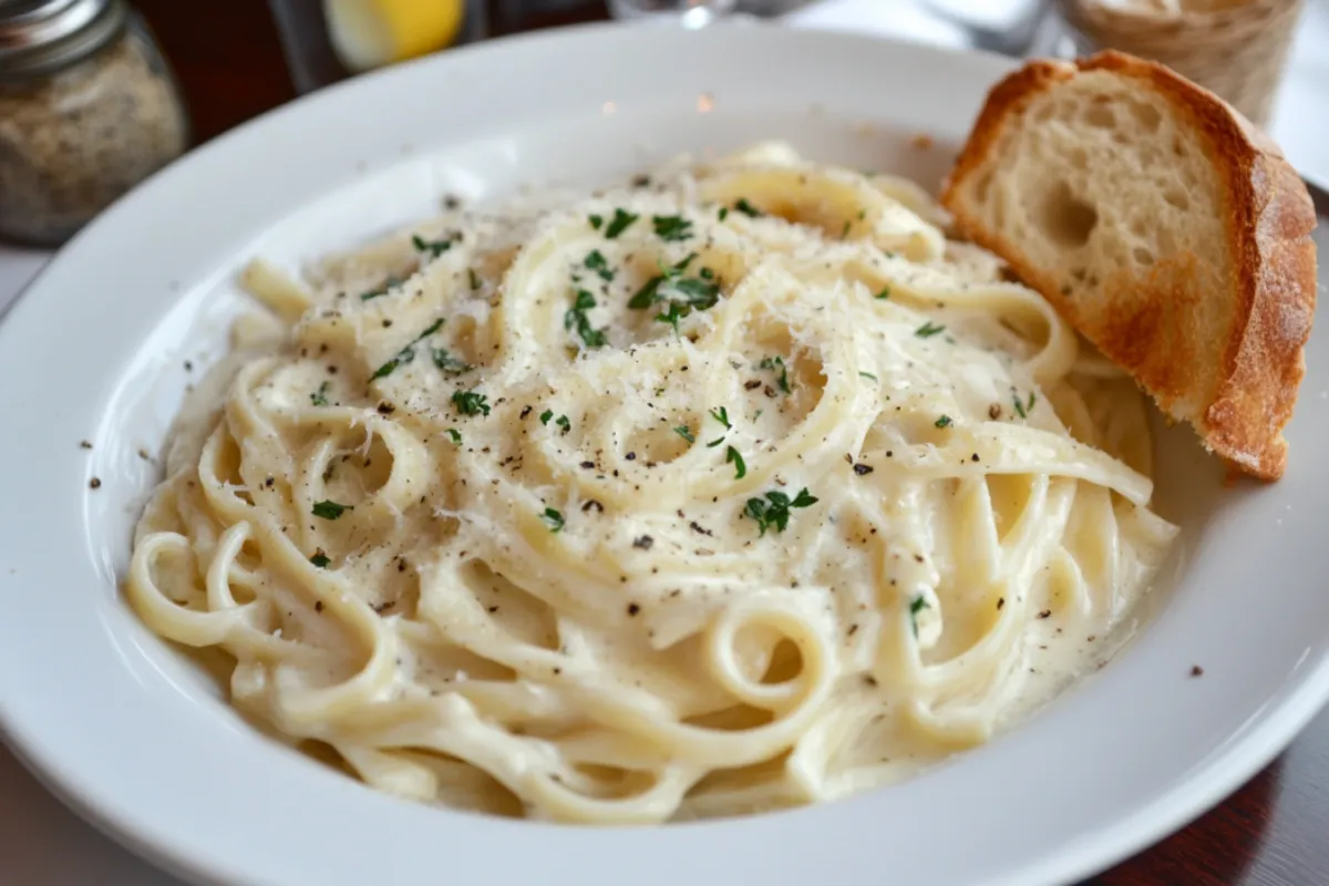 What is chicken alfredo sauce made of?