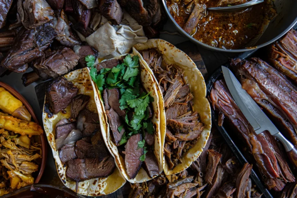 What cuts of meat are in birria tacos