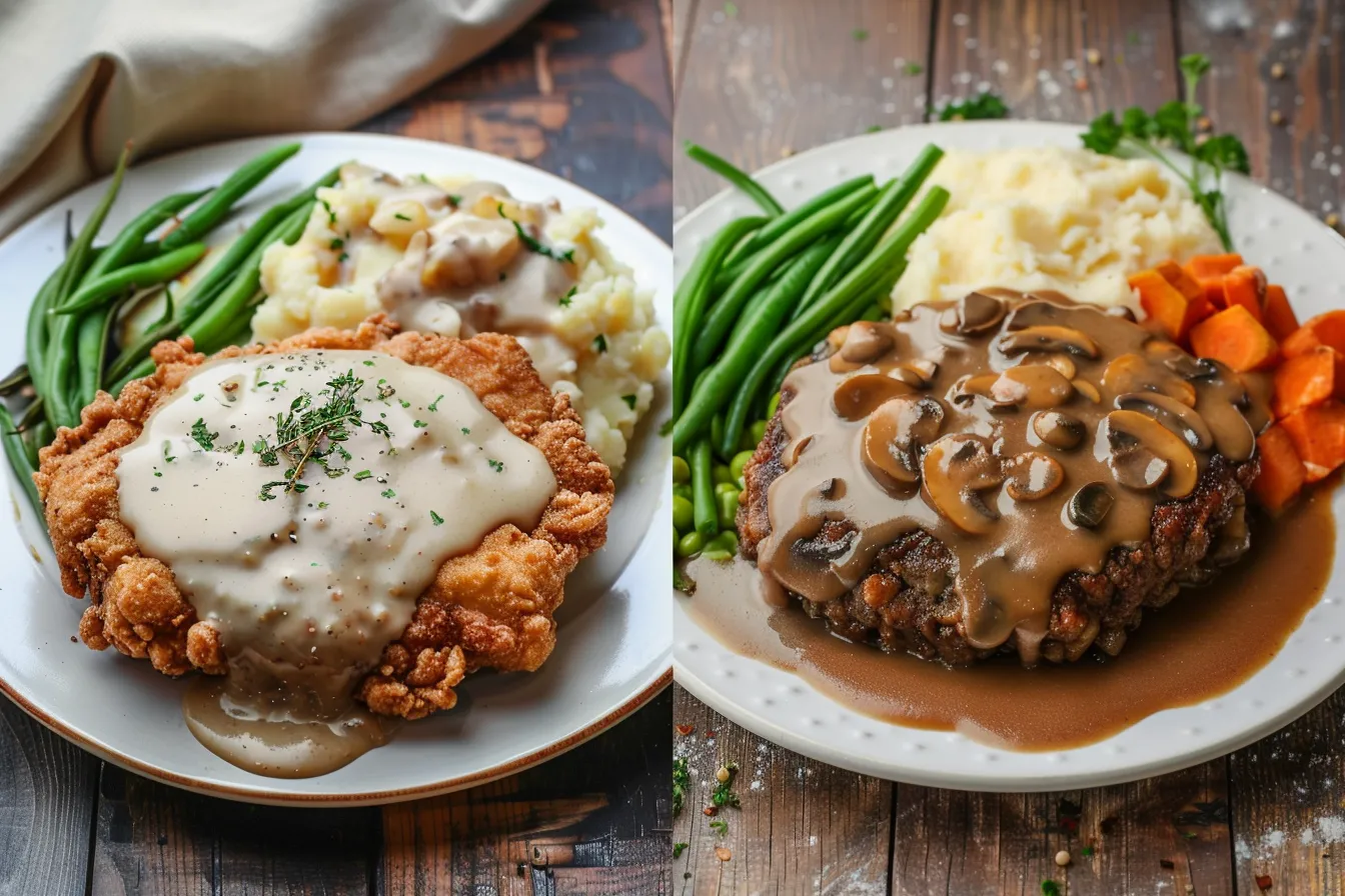 What is the difference between country fried steak and Salisbury steak?