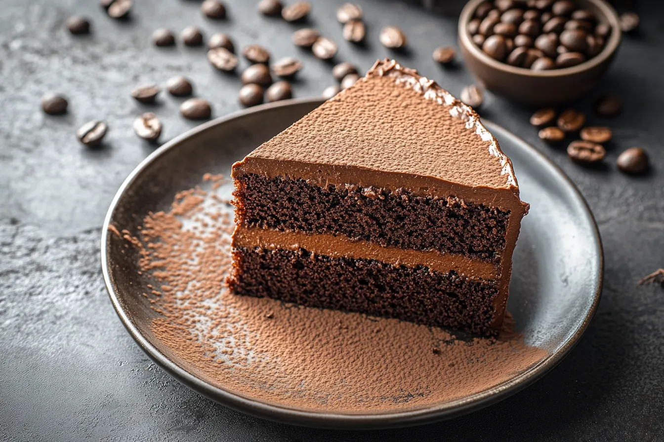 What does adding coffee to cake mix do?