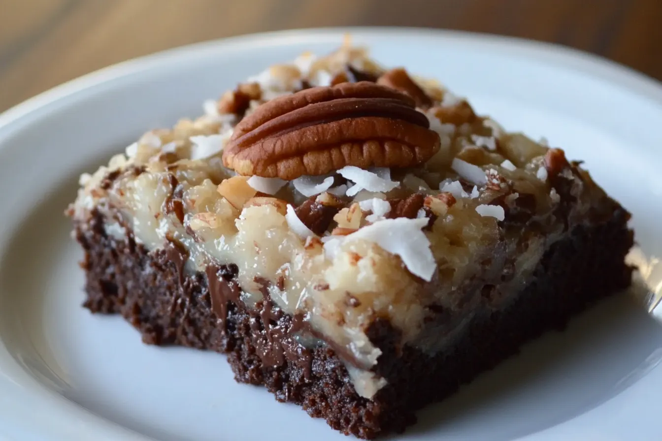 German Chocolate Poke Cake