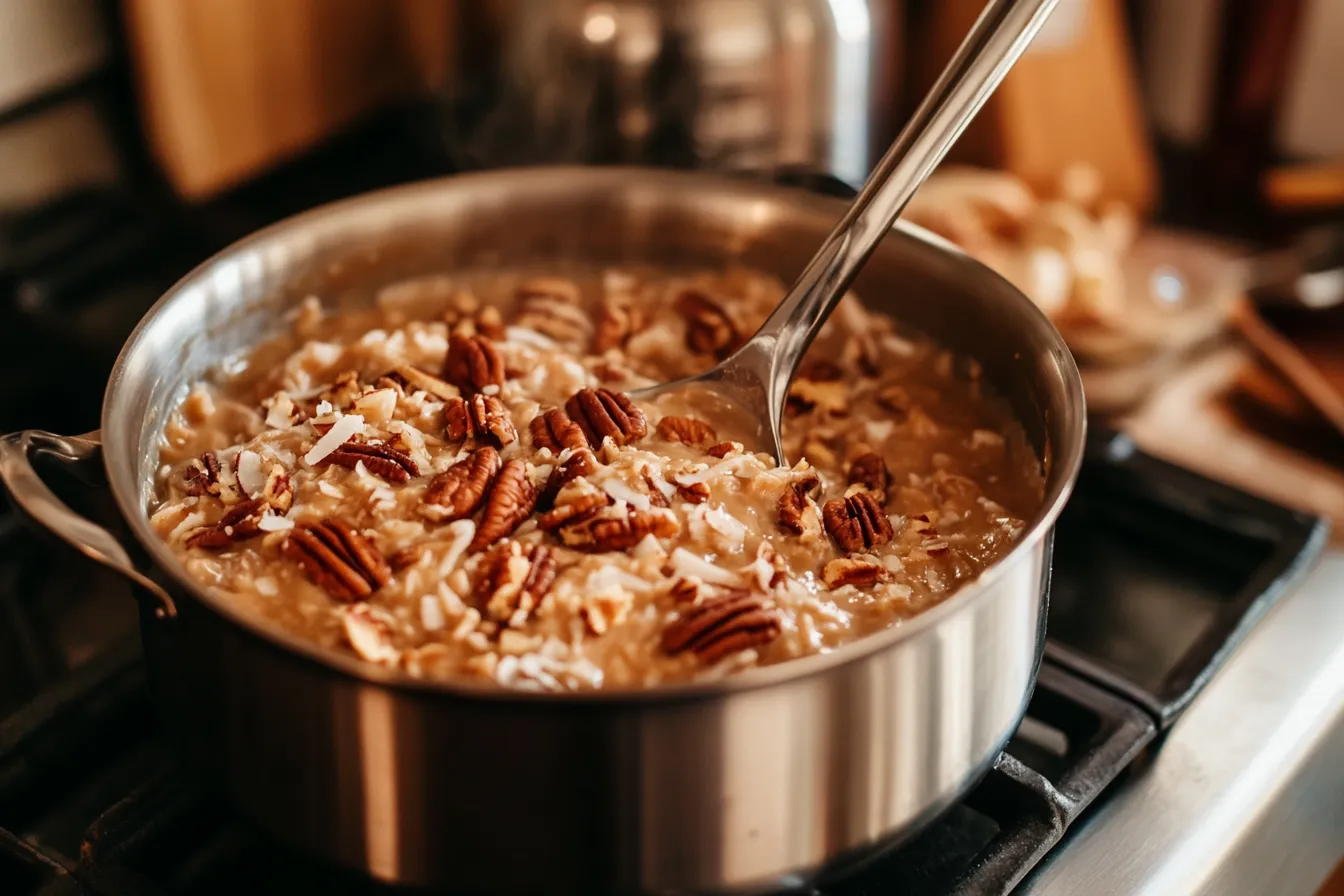 What is German Chocolate Cake Frosting Made Of?