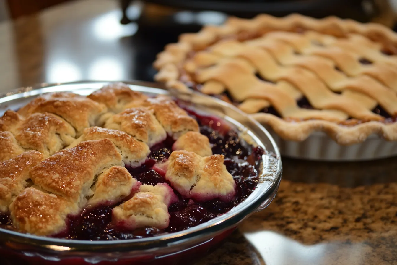 difference between pie filling and cobbler?