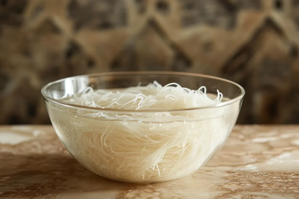 How long to soak long rice noodles?