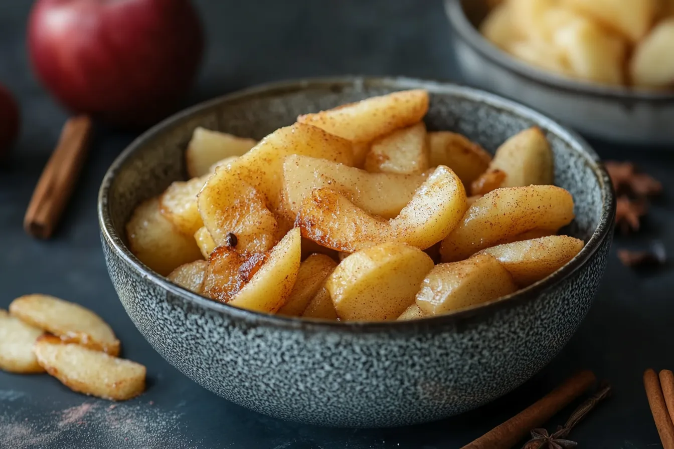 What are fried apples made of?