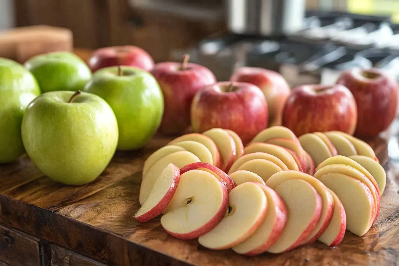 What are fried apples made of?