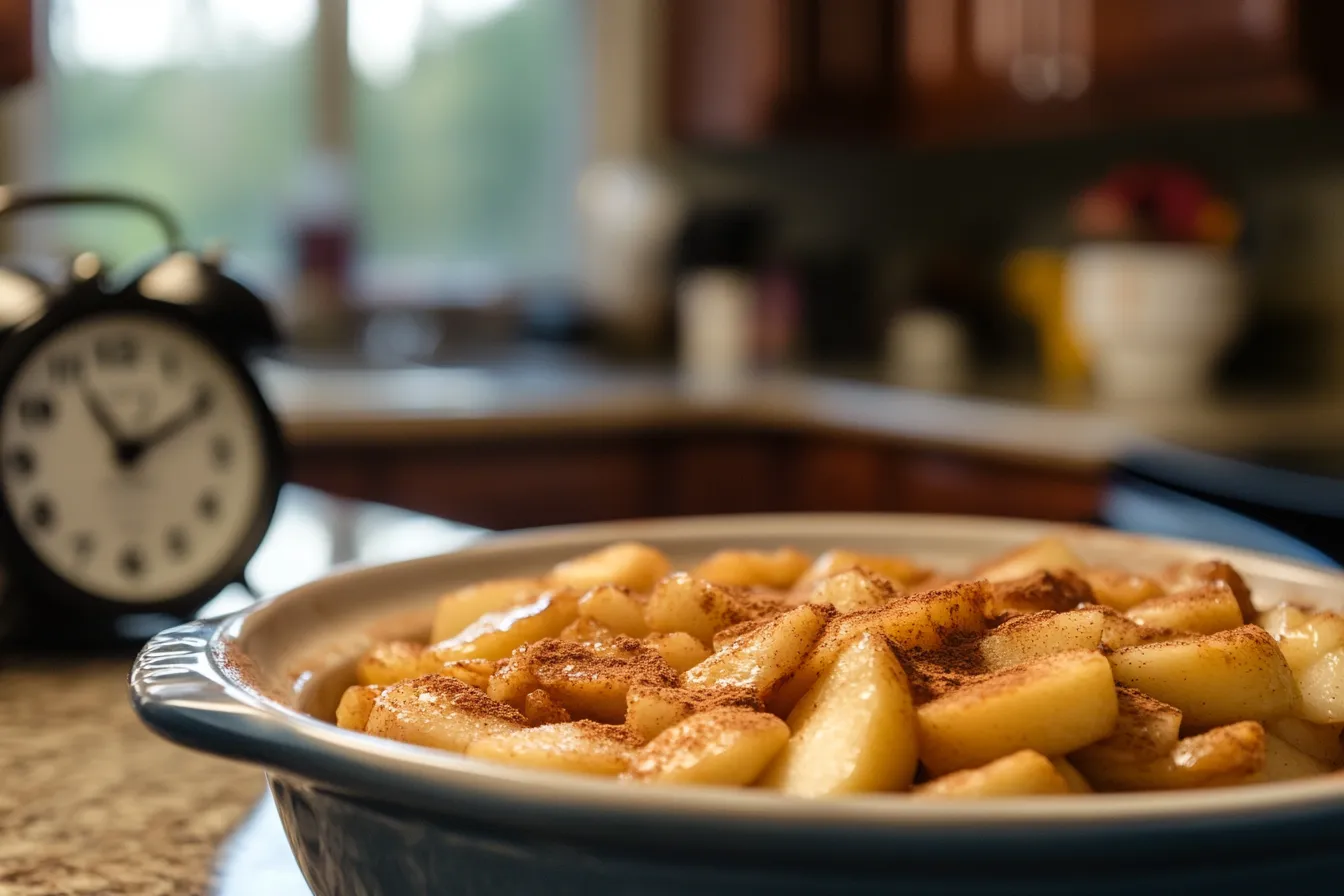 How long can fried apples sit out?