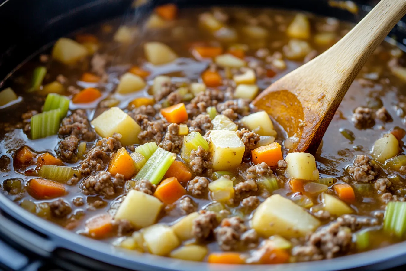 potato hamburger soup