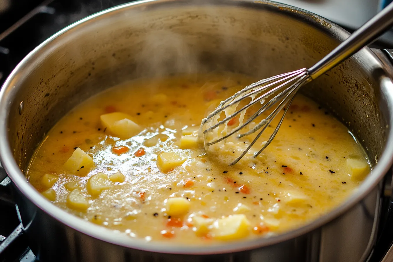 What is the best thickening agent for potato soup?