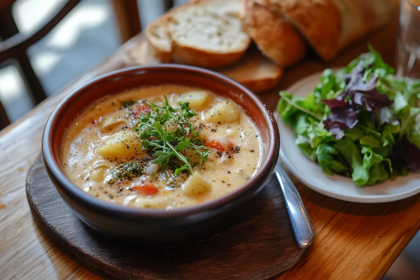 creamy potato and hamburger soup